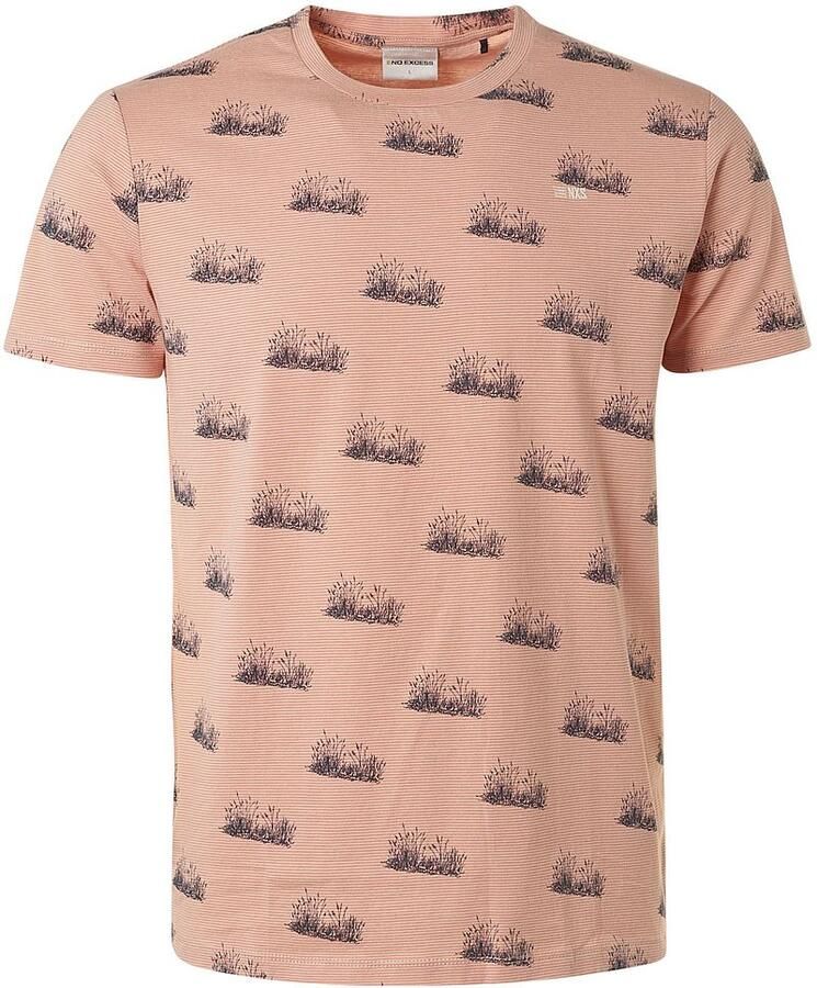 No Excess T-shirt Print Roze