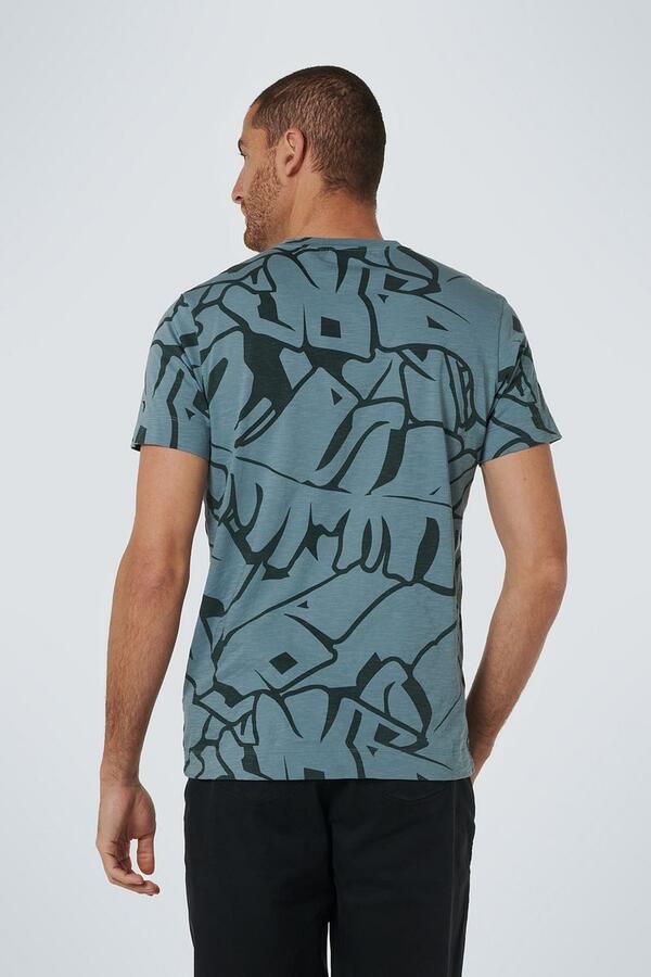 No Excess T-Shirt Print Staalblauw - Foto 2