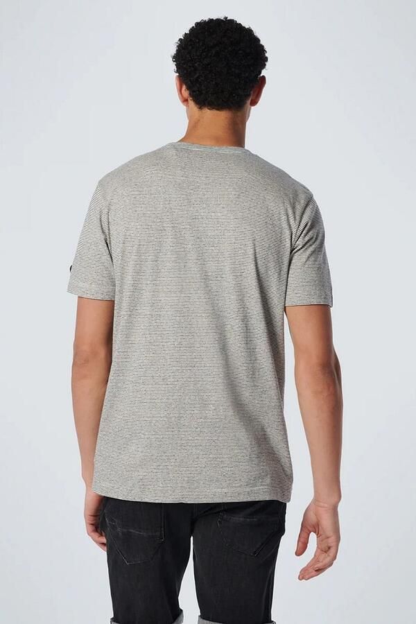 No Excess T-shirt T-Shirt Streep Melange Off-White - Foto 3