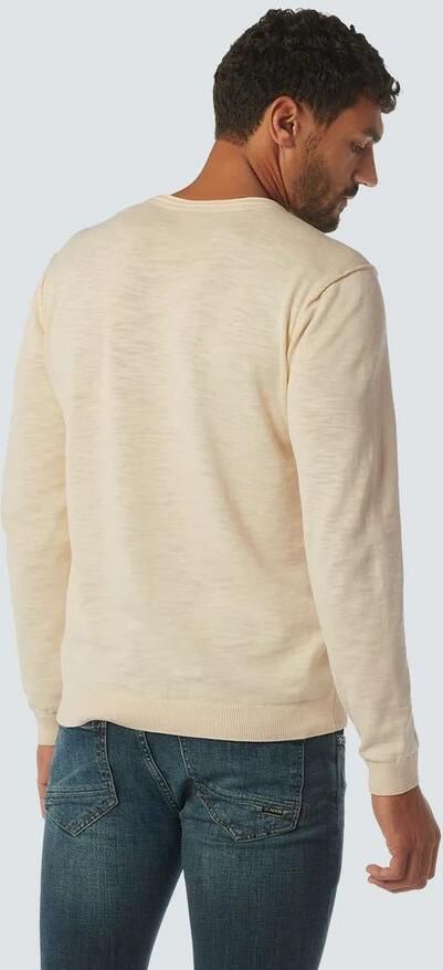 No Excess gemêleerde fijngebreide trui cream - Foto 3