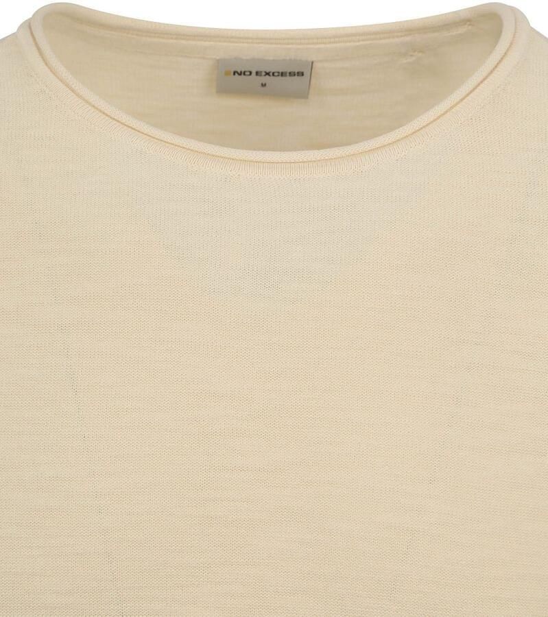 No Excess gemêleerde fijngebreide trui cream