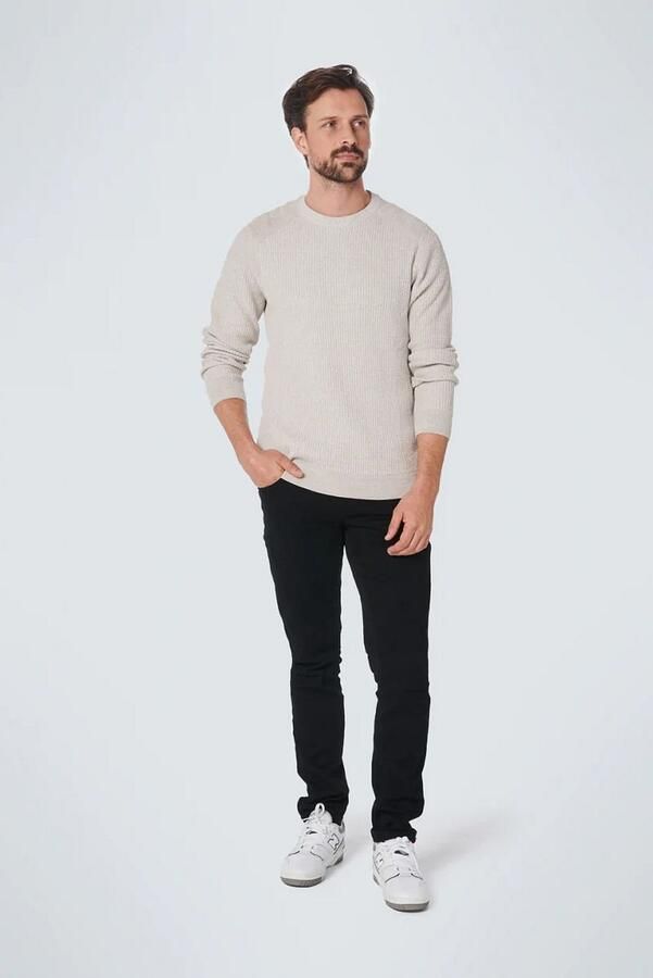 No Excess Ronde hals gekweek Beige Heren - Foto 3