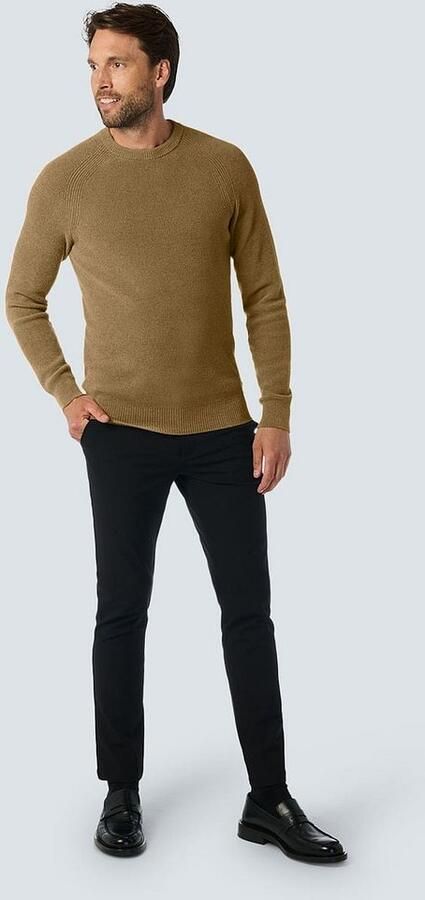 No Excess Trui Ribknit Khaki - Foto 3