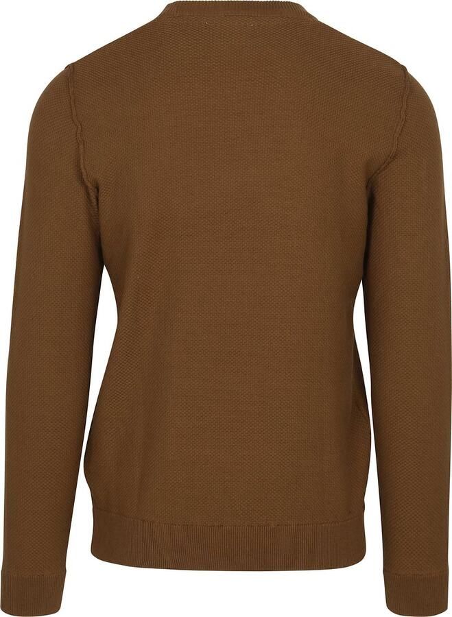 No Excess Trui Solid Jacquard Khaki