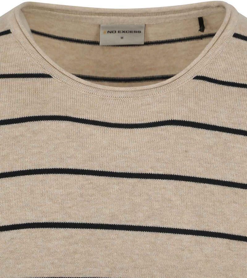 No Excess Trui Streep Beige