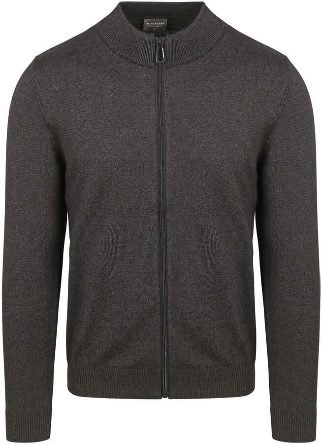 No Excess vest fijn gebreid antraciet - Foto 7