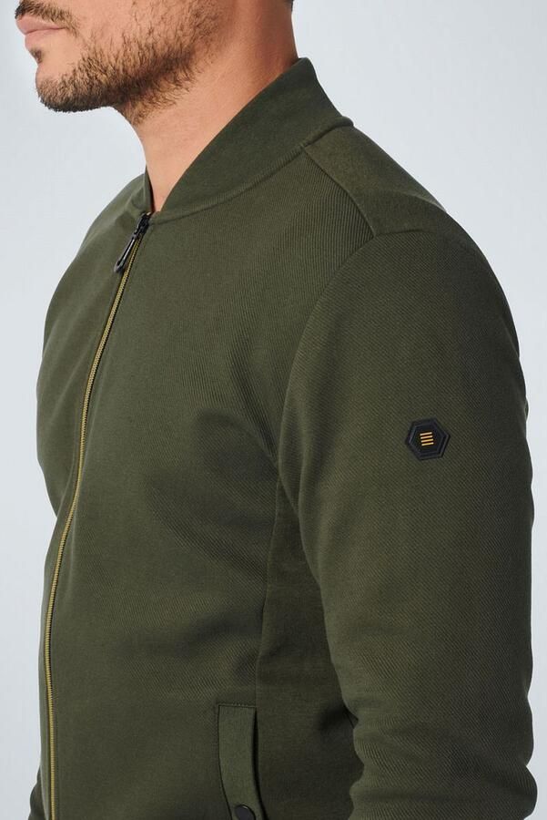 No Excess Sweater Vest Jacquard Donkergroen - Foto 2