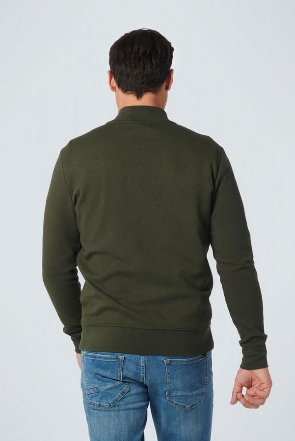 No Excess Sweater Vest Jacquard Donkergroen - Foto 3