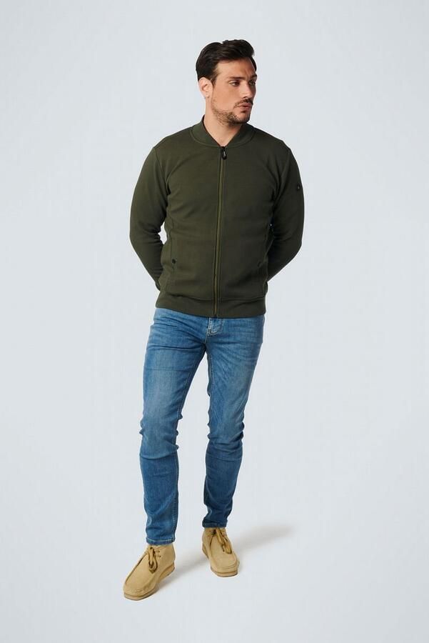 No Excess Sweaters Vest Jacquard Donkergroen - Foto 4