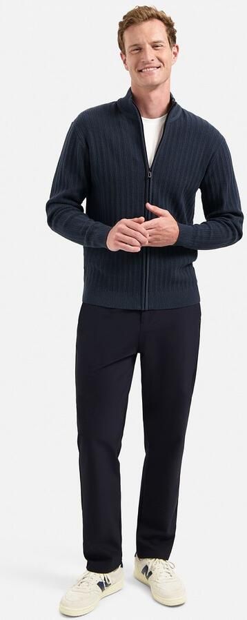 No Excess Vest Knitted Structure Navy - Foto 4