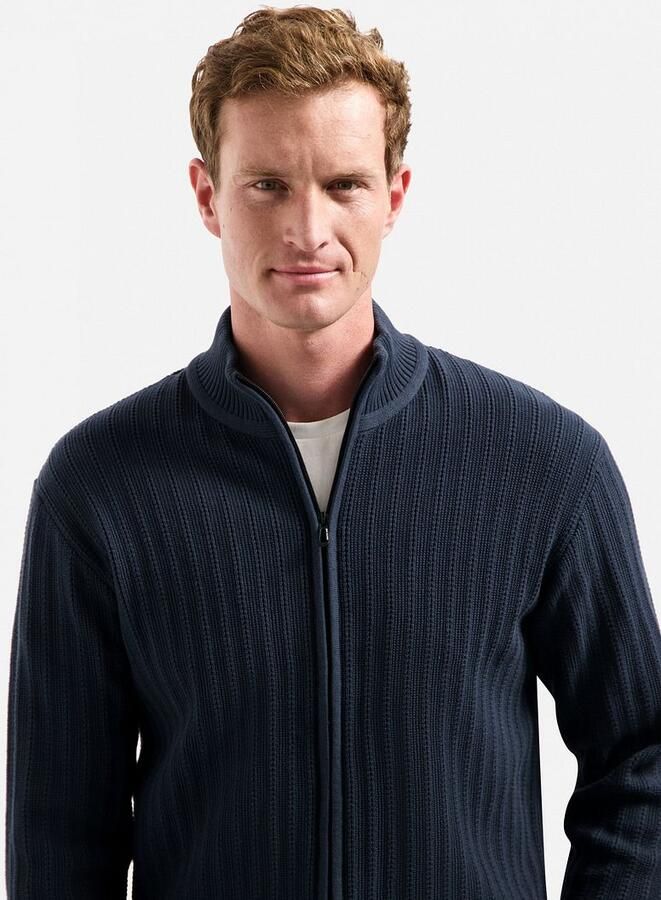 No Excess Vest Knitted Structure Navy - Foto 2