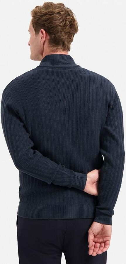 No Excess Vest Knitted Structure Navy - Foto 3