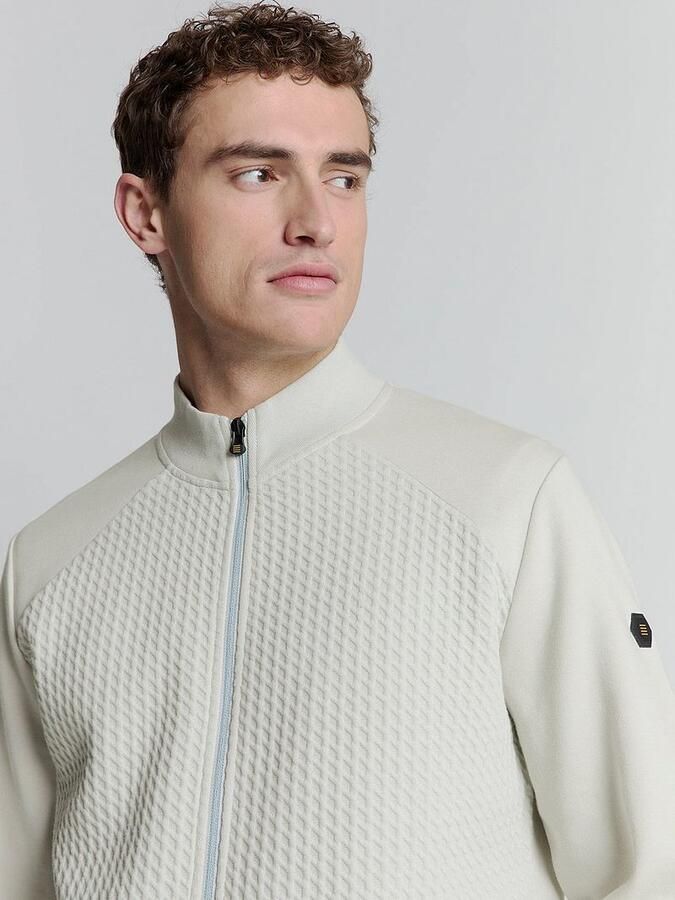 No Excess Vest Zipper Jacquard Chalk - Foto 4