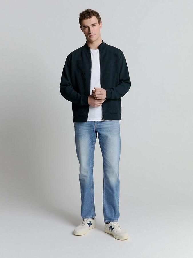 No Excess Vest Zipper Jacquard Navy - Foto 2