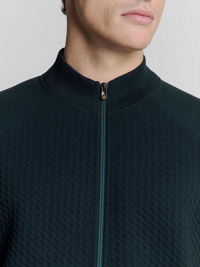 No Excess Vest Zipper Jacquard Navy - Foto 5