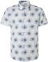 No Excess Overhemd Lange Mouw Short Sleeve Overhemd Linnen Blauw Print - Thumbnail 1