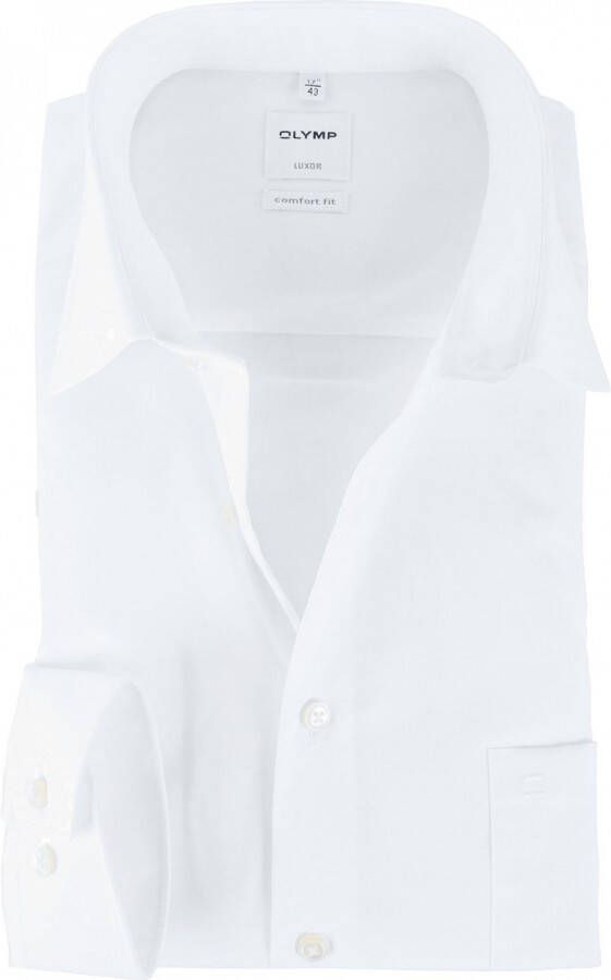 Olymp Luxor Strijkvrij Shirt Comfort Fit Wit