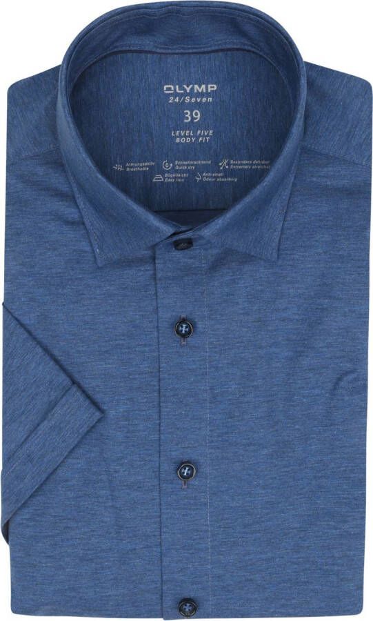 Olymp Lvl 5 24 Seven Overhemd Donkerblauw