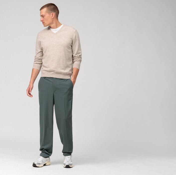 OLYMP Trui met V-hals brei casual klassieke brei-pullover - Foto 6