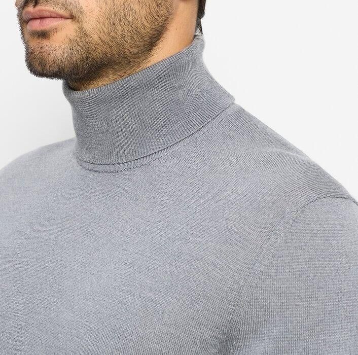 Olymp Sweater Coltrui Wol Grijs - Foto 4