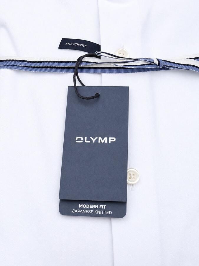 Olymp Overhemd Lange Mouw Japanese Knitted Overhemd Wit - Foto 3