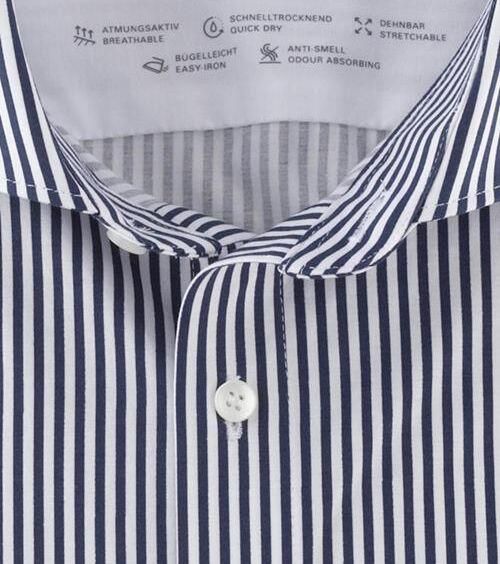 OLYMP Level Five Slim fit zakelijk overhemd met streepmotief model 'Kent'