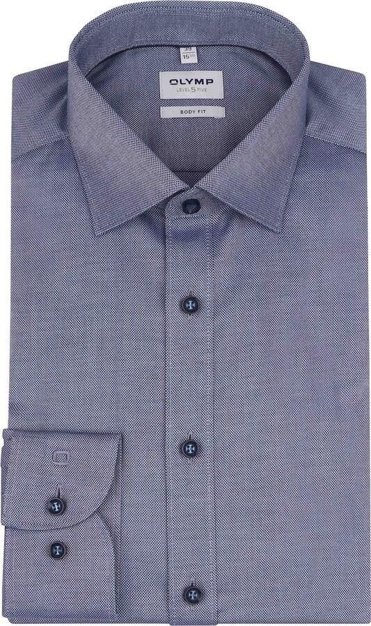 OLYMP Businessoverhemd Level Five body fit fijne matte glanzende micro-structuur - Foto 3