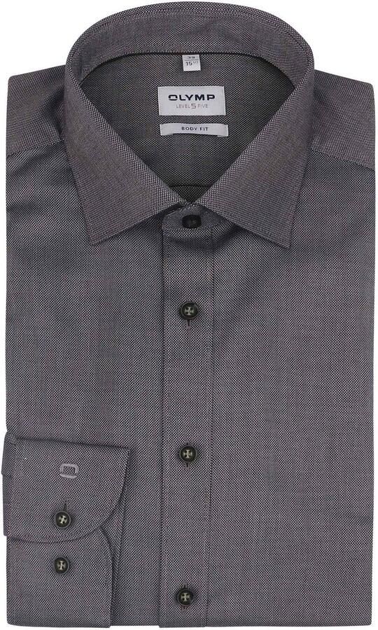 OLYMP Businessoverhemd Level Five body fit fijne matte glanzende micro-structuur - Foto 3