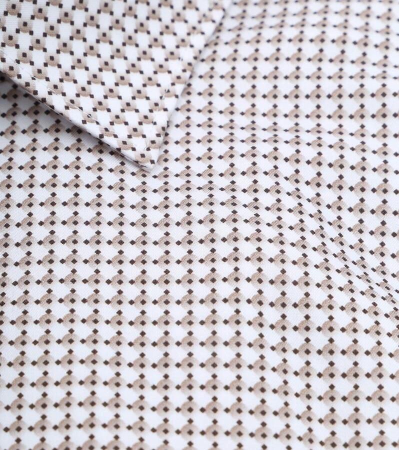 Olymp Level 5 Overhemd Print Beige - Foto 2