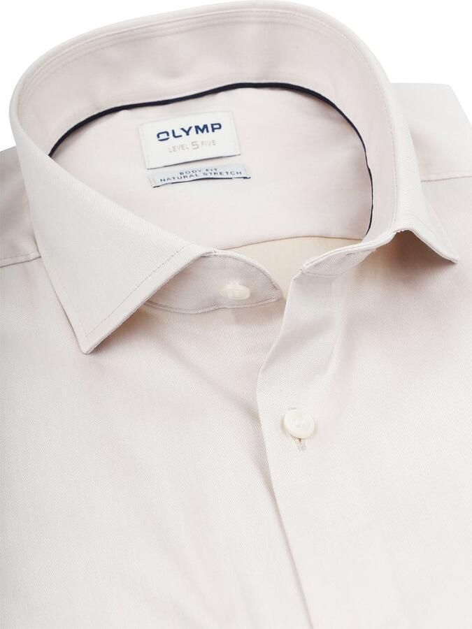 Olymp Level 5 Overhemd Twill Off White - Foto 4