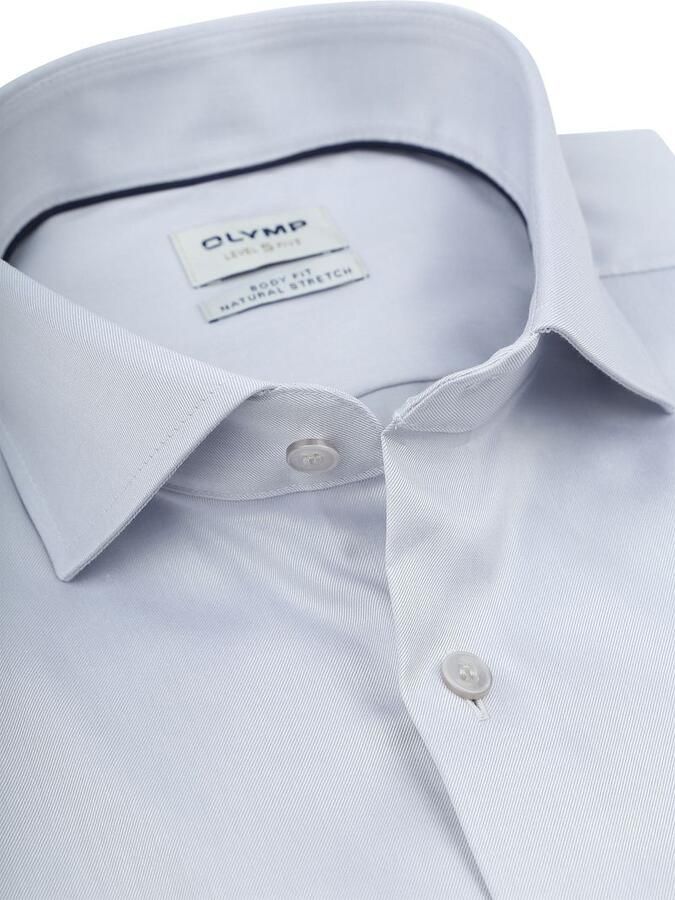 Olymp Level 5 Overhemd Twill Silver - Foto 4