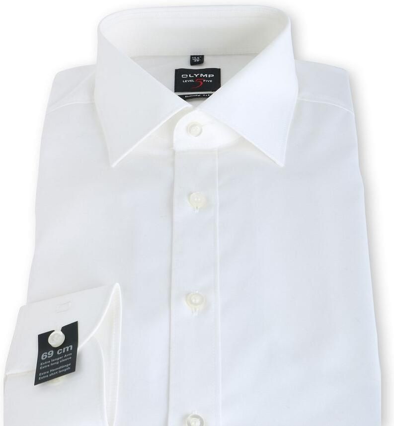 OLYMP Level Five Slim fit zakelijk overhemd met stretch en extra lange mouwen