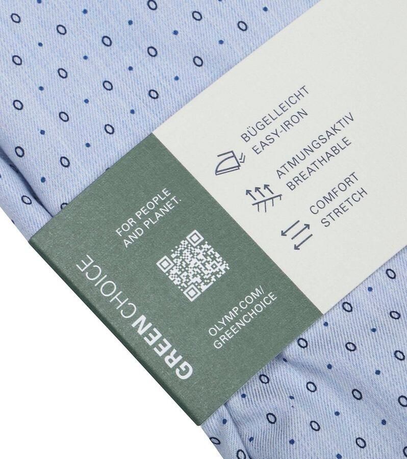 OLYMP Level Five Body fit zakelijk overhemd met all-over motief model 'Kreis'