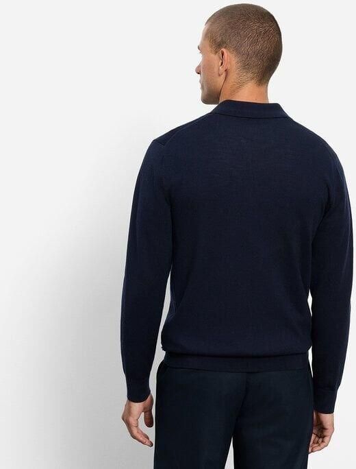 Olymp Longsleeve Poloshirt Wol Navy - Foto 3