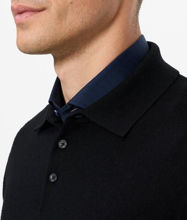 Olymp Longsleeve Poloshirt Wol Zwart - Foto 5