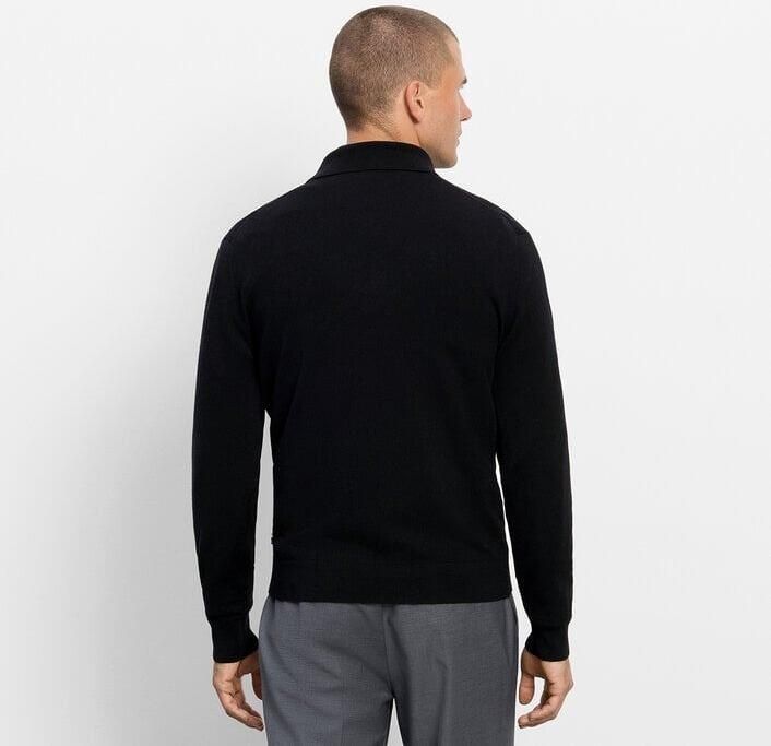 Olymp Longsleeve Poloshirt Wol Zwart - Foto 4