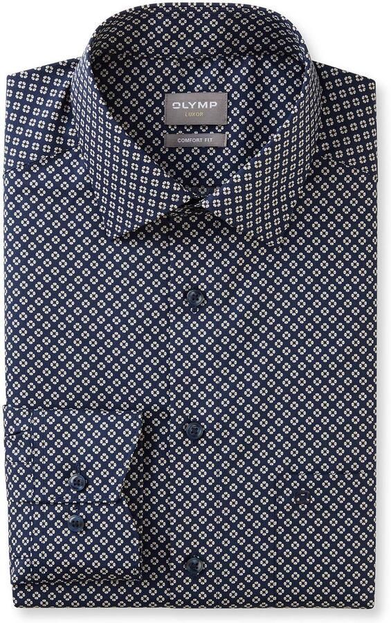 Olymp Overhemd Lange Mouw Luxor Beige Bloemenprint - Foto 2