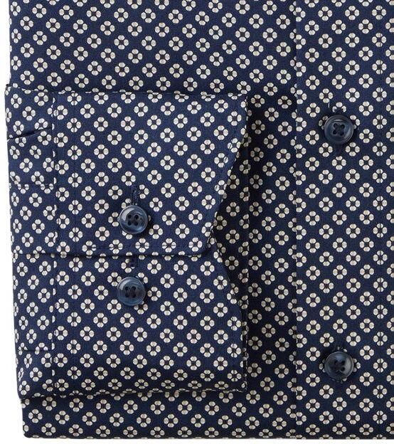 Olymp Overhemd Lange Mouw Luxor Beige Bloemenprint