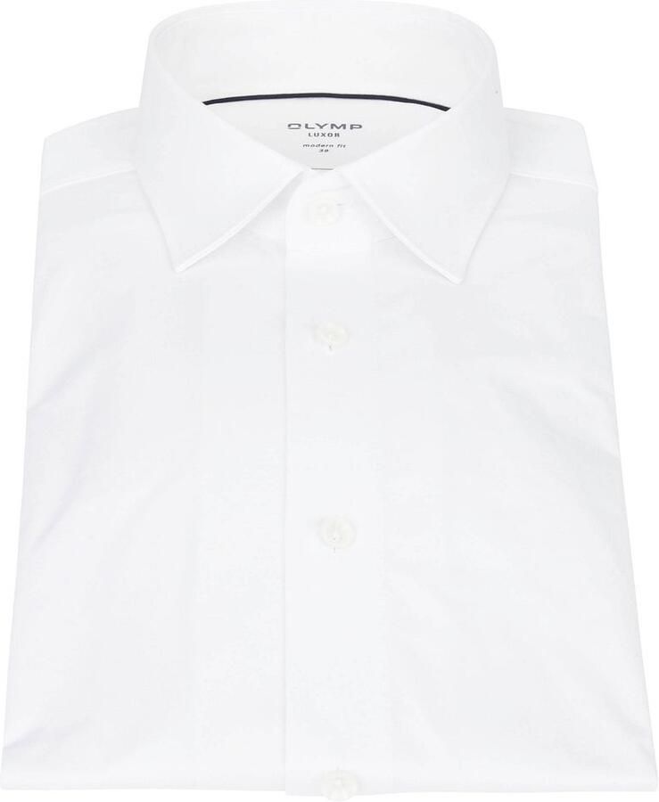 Olymp Luxor Jersey Stretch Overhemd 24 Seven Wit - Foto 2