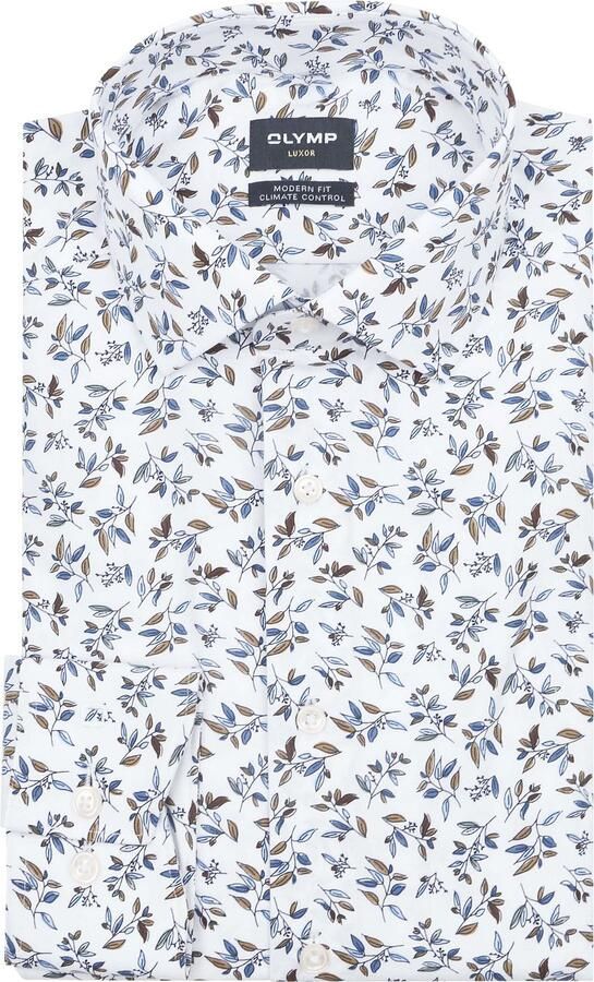Olymp Overhemd Lange Mouw Luxor Overhemd 24 Seven Flowers Multicolour