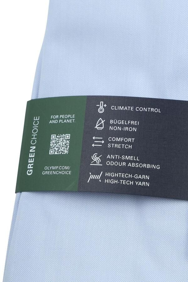 Olymp Luxor business overhemd normale fit lichtblauw effen katoen - Foto 15