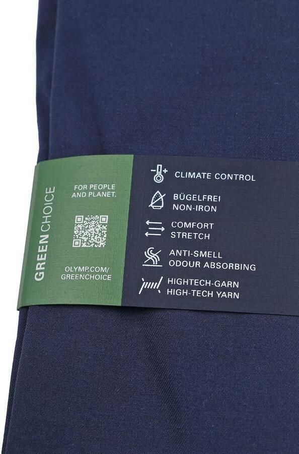 Olymp business overhemd Luxor Modern Fit normale fit donkerblauw effen katoen - Foto 8