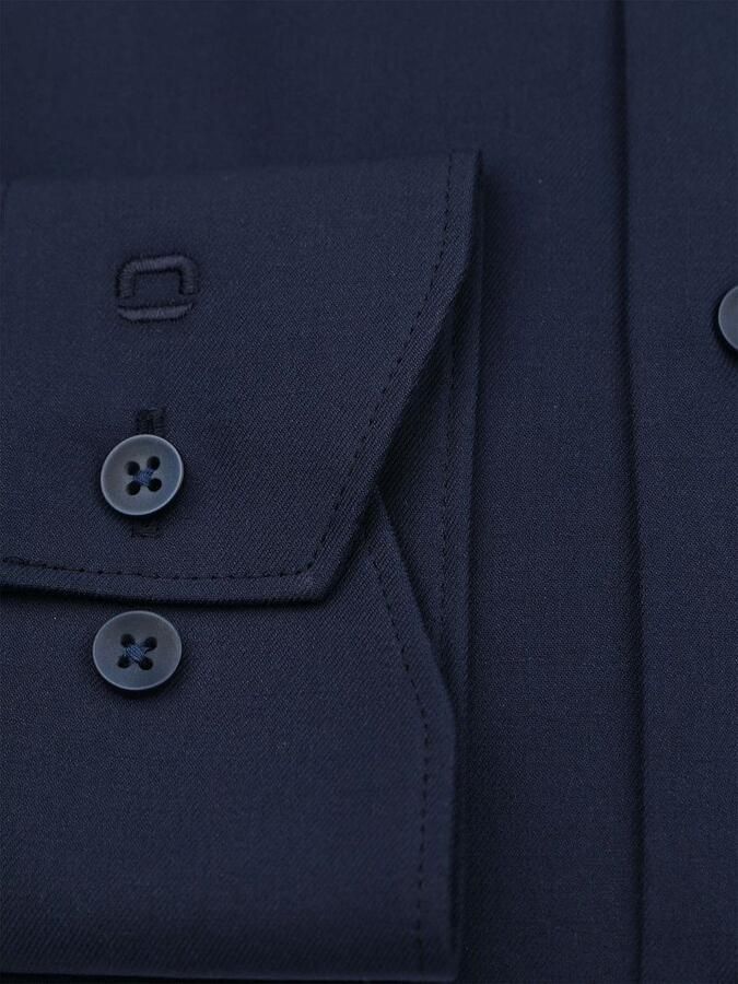 Olymp business overhemd Luxor Modern Fit normale fit donkerblauw effen katoen - Foto 9
