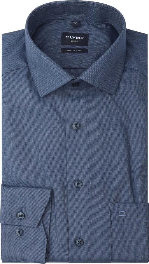 Olymp Luxor Overhemd Blauw