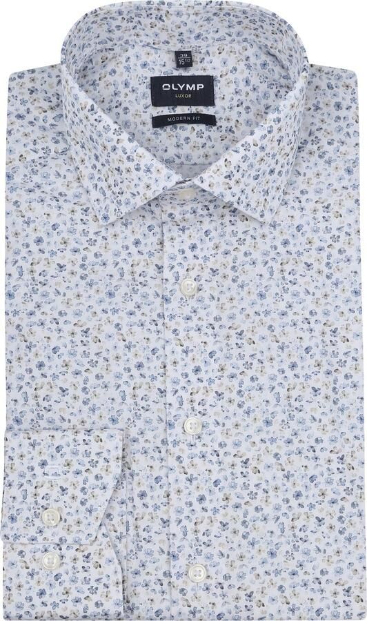 OLYMP Businessoverhemd Luxor modern fit met bloemig minimal-dessin - Foto 6