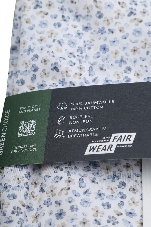 OLYMP Businessoverhemd Luxor modern fit met bloemig minimal-dessin - Foto 5