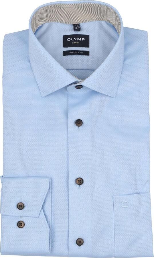 OLYMP Businessoverhemd Luxor modern fit met een fijn patroon - Foto 3