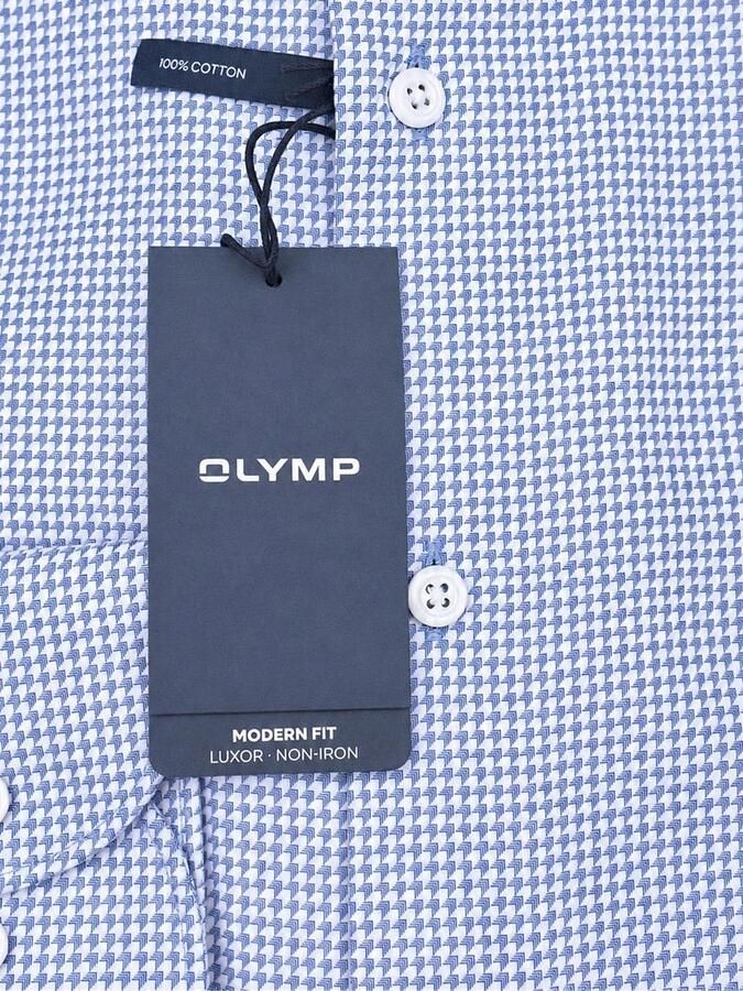 Olymp Overhemd Lange Mouw Luxor Overhemd Hooks Blauw - Foto 3