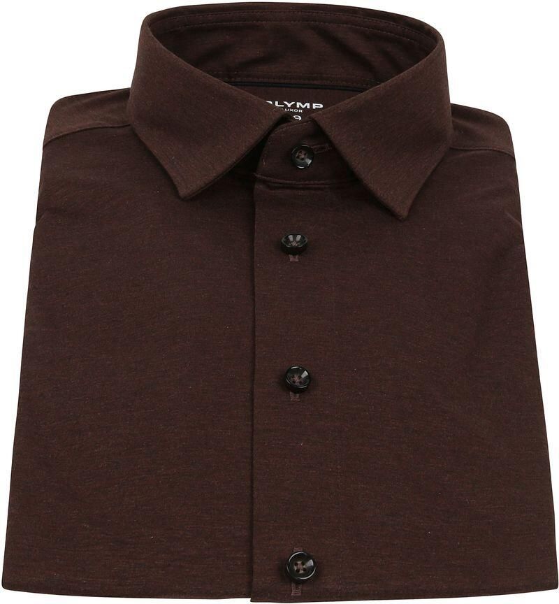 Olymp Luxor Overhemd Modern Fit Bruin