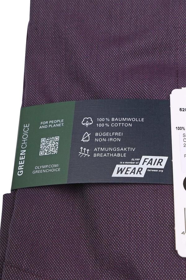 OLYMP Businessoverhemd Luxor modern fit elegante lichteffecten door het bijzonder fijne effen weefpatroon - Foto 2